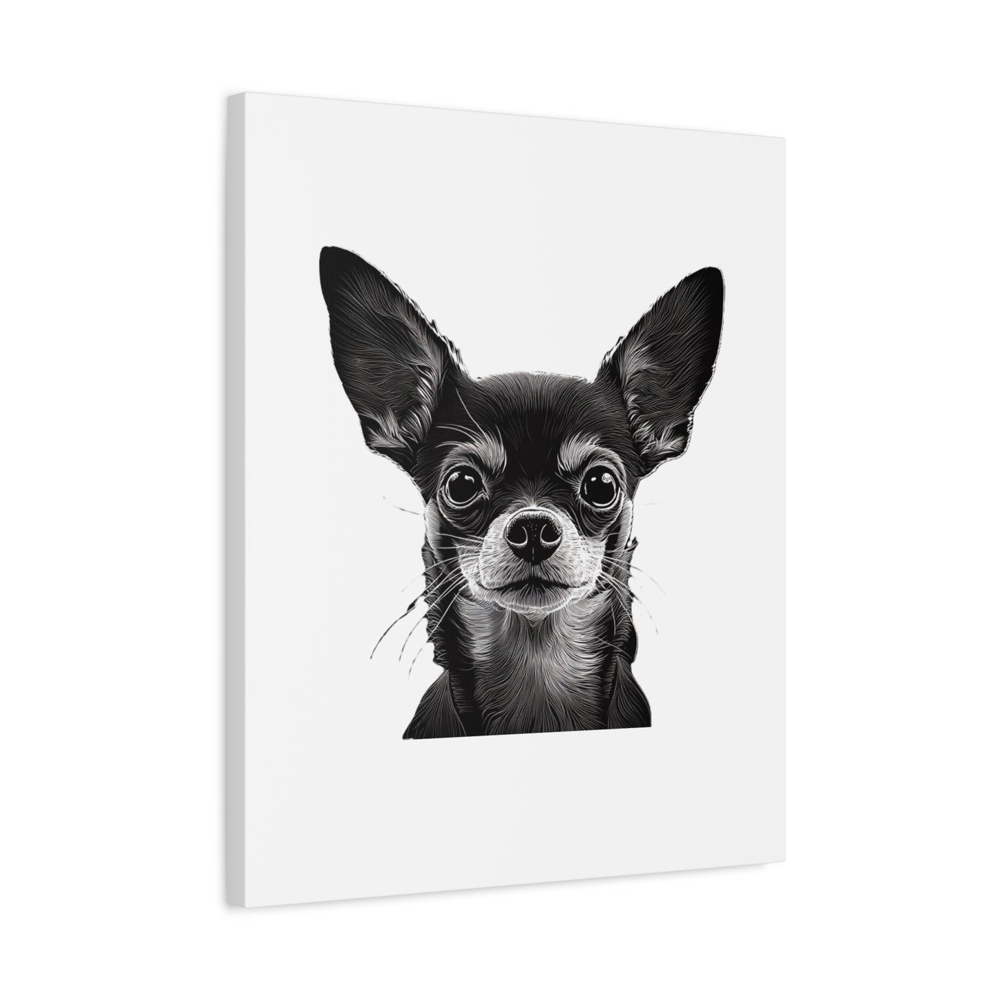 Chihuahua Dog Art Canvas Print - Matte Stretched 1.25" Wall Decor