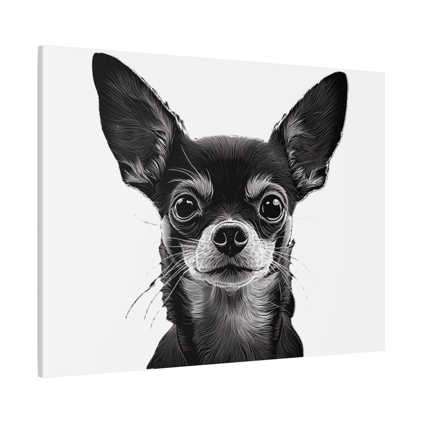 Chihuahua Dog Art Canvas Print - Matte Stretched 1.25" Wall Decor