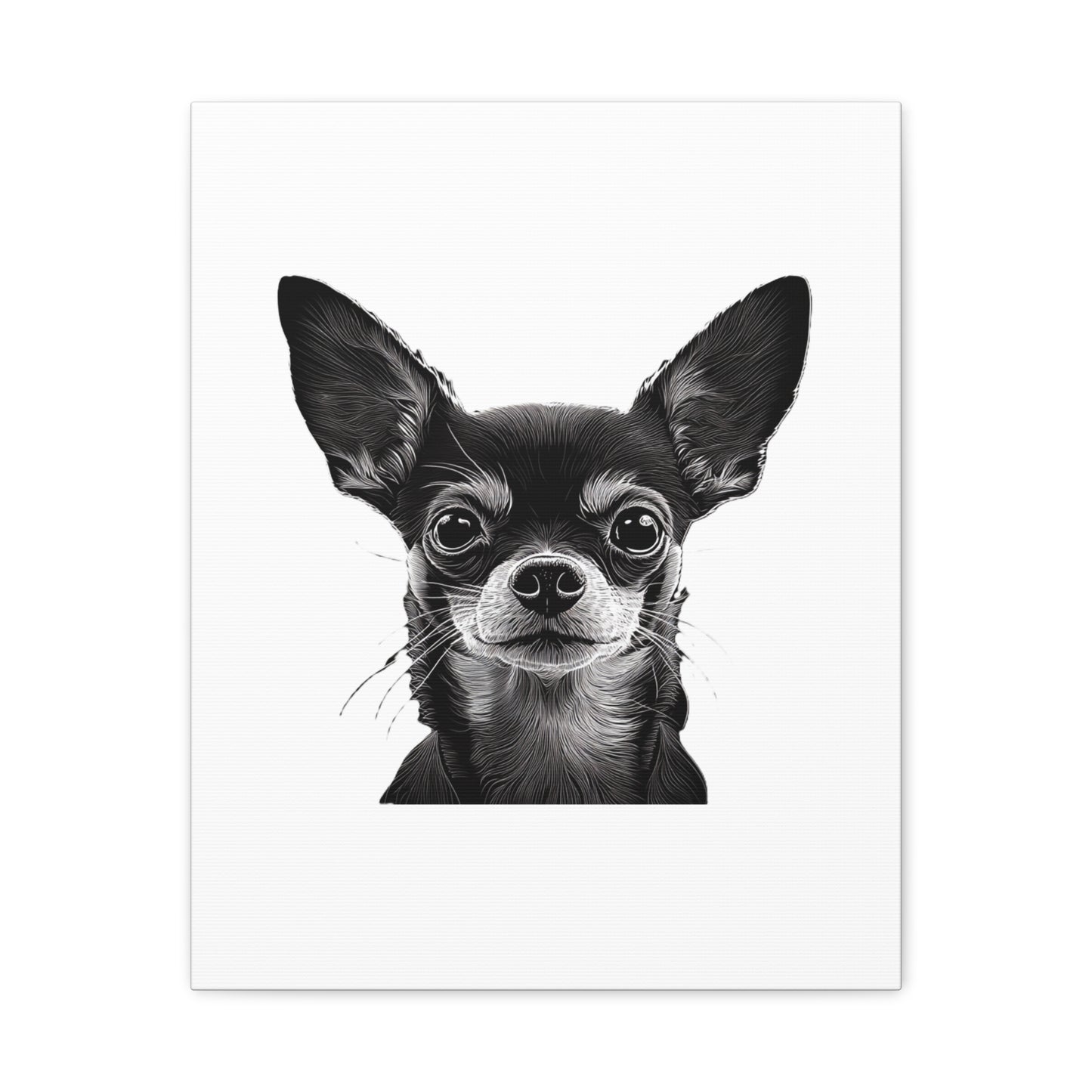 Chihuahua Dog Art Canvas Print - Matte Stretched 1.25" Wall Decor