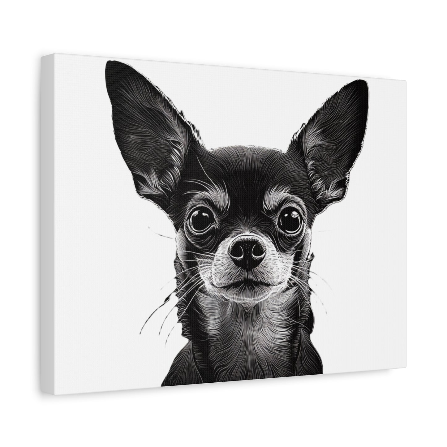 Chihuahua Dog Art Canvas Print - Matte Stretched 1.25" Wall Decor