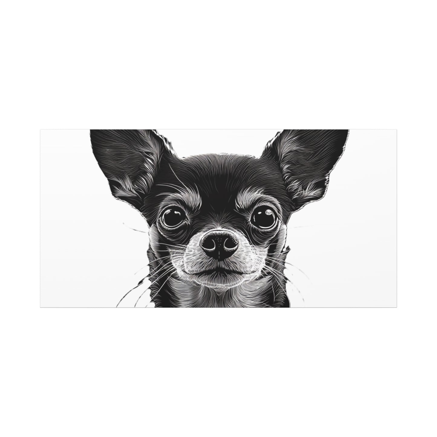 Chihuahua Dog Art Canvas Print - Matte Stretched 1.25" Wall Decor