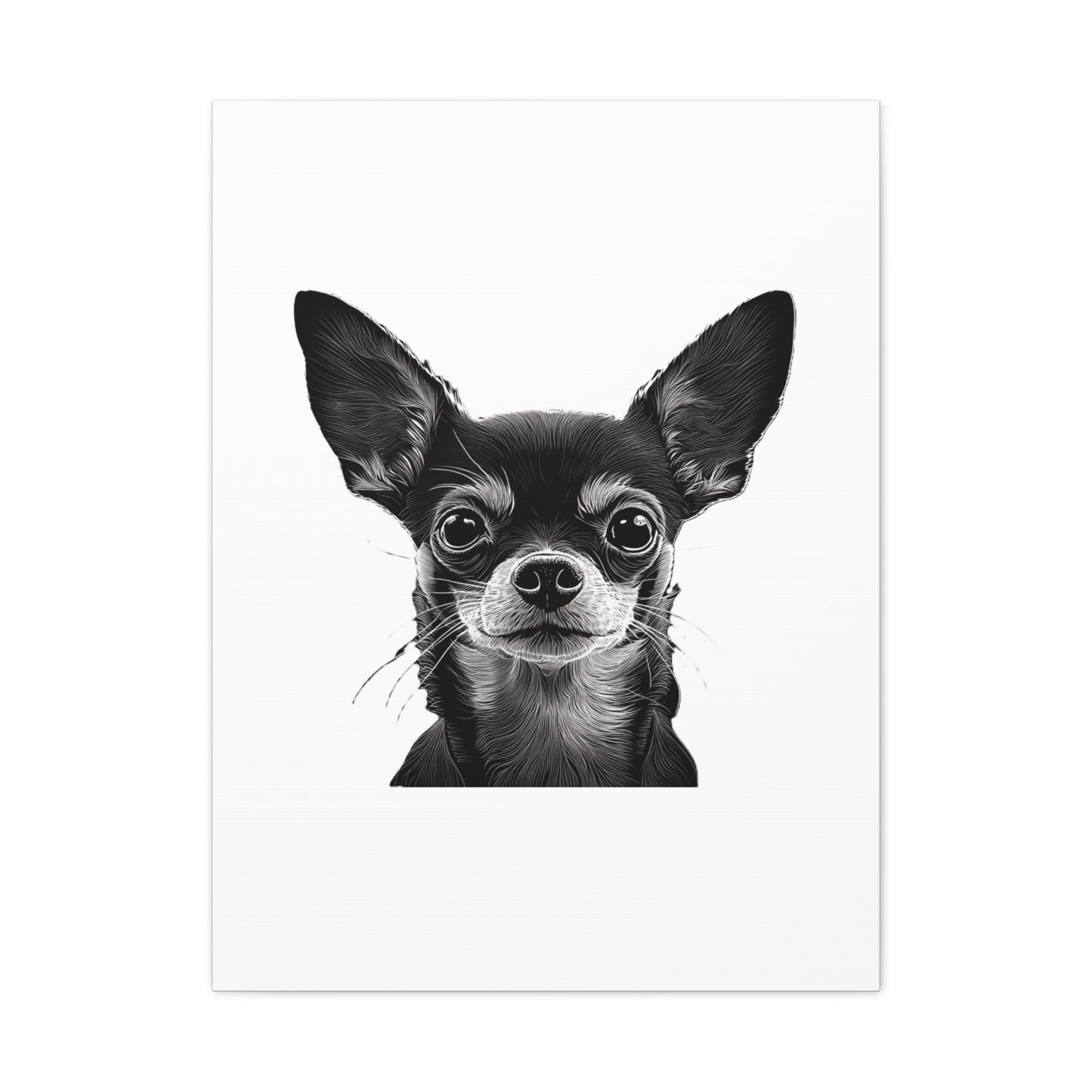 Chihuahua Dog Art Canvas Print - Matte Stretched 1.25" Wall Decor
