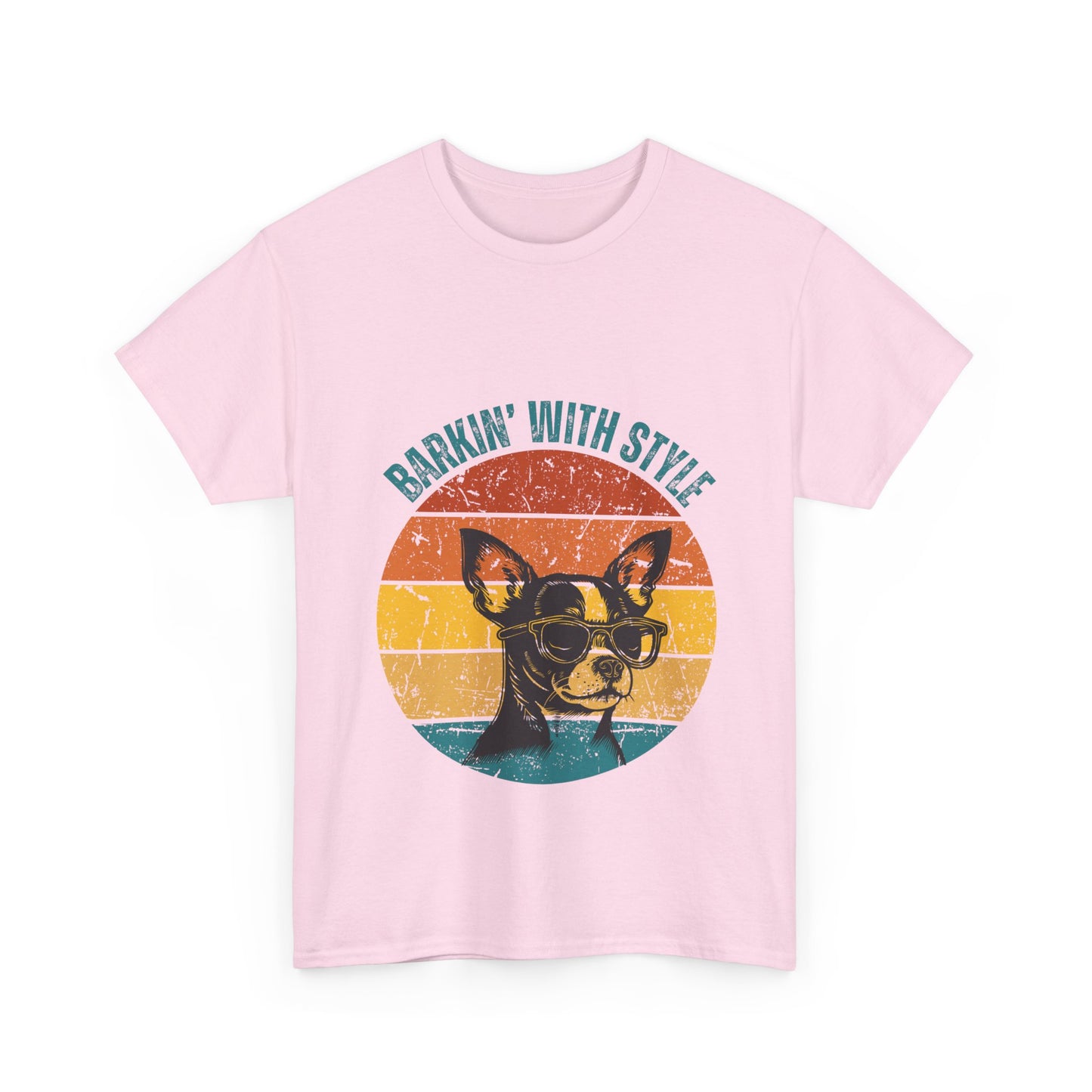Retro Dog Graphic Tee - Barkin' With Stylin' Unisex Heavy Cotton Shirt