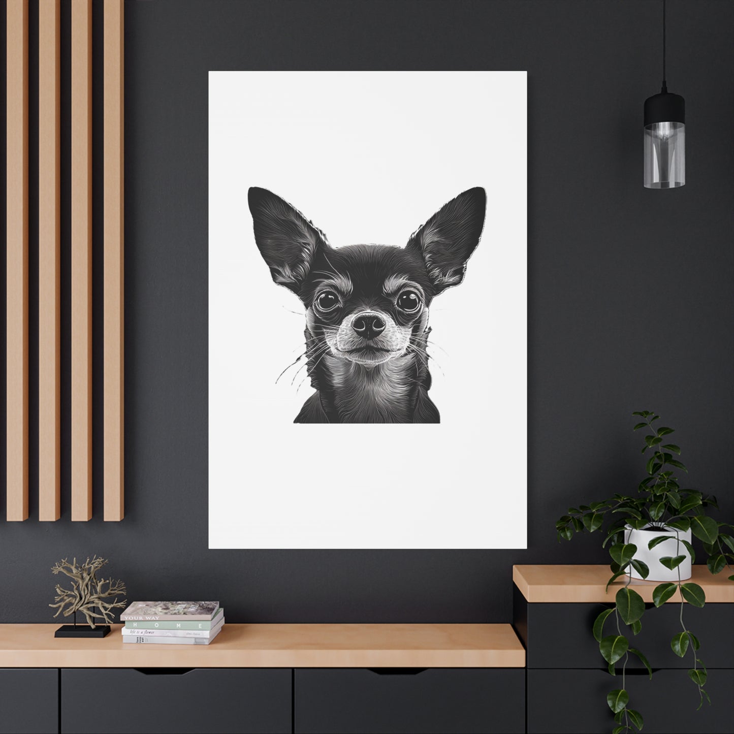 Chihuahua Dog Art Canvas Print - Matte Stretched 1.25" Wall Decor