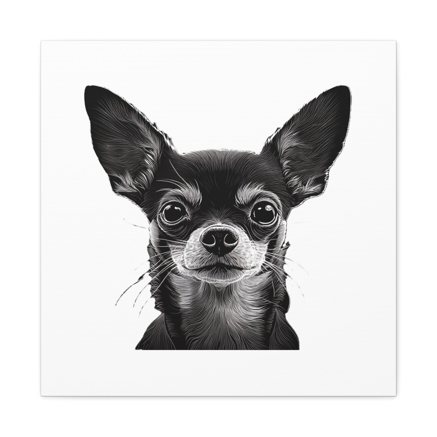 Chihuahua Dog Art Canvas Print - Matte Stretched 1.25" Wall Decor