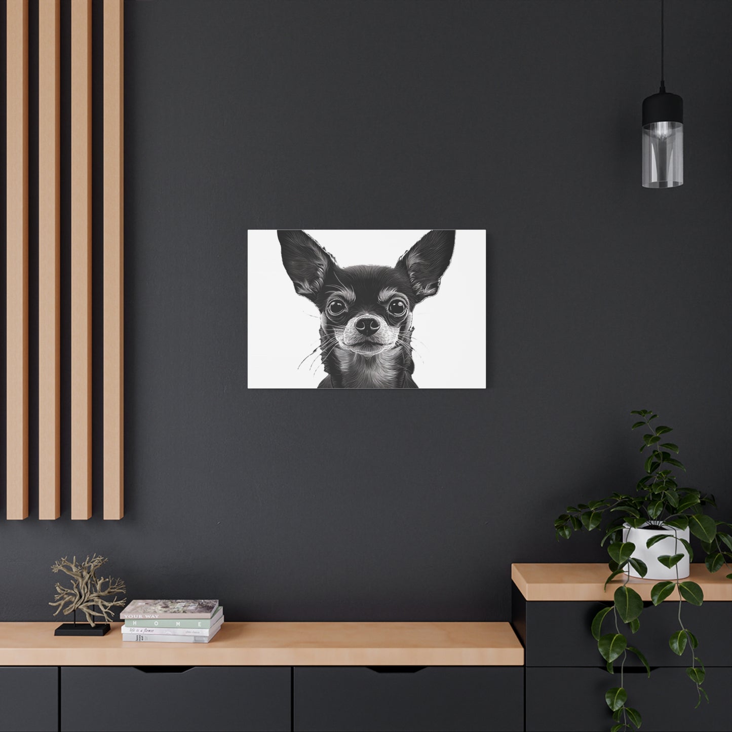 Chihuahua Dog Art Canvas Print - Matte Stretched 1.25" Wall Decor