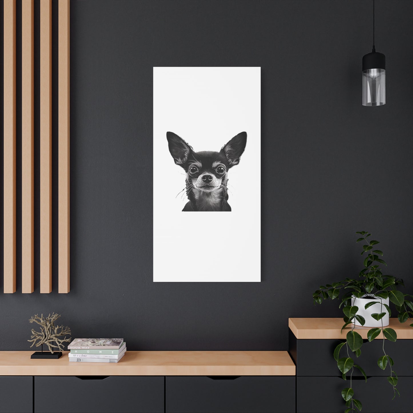 Chihuahua Dog Art Canvas Print - Matte Stretched 1.25" Wall Decor