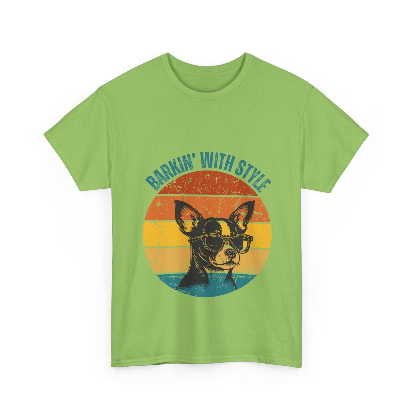 Retro Dog Graphic Tee - Barkin' With Stylin' Unisex Heavy Cotton Shirt
