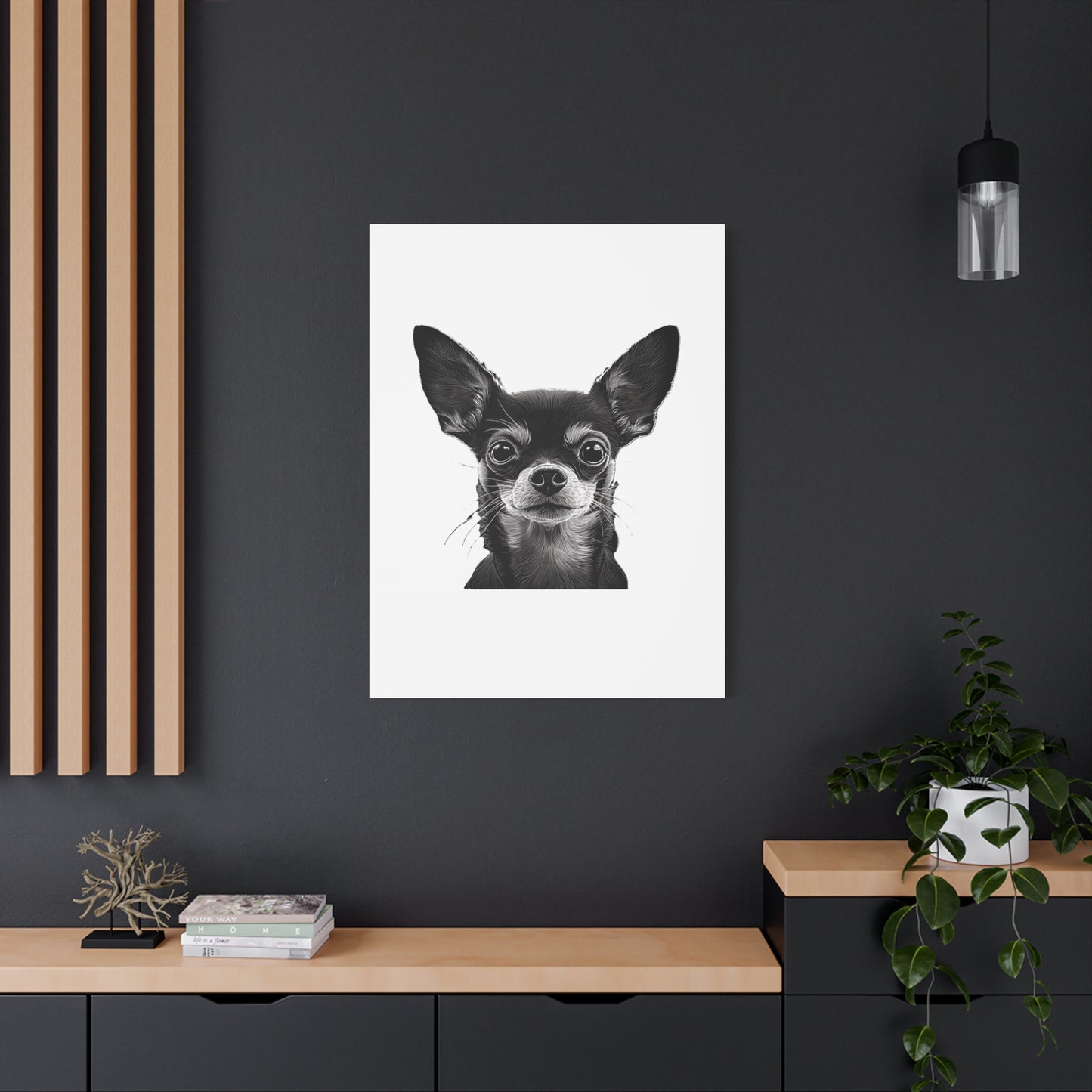 Chihuahua Dog Art Canvas Print - Matte Stretched 1.25" Wall Decor