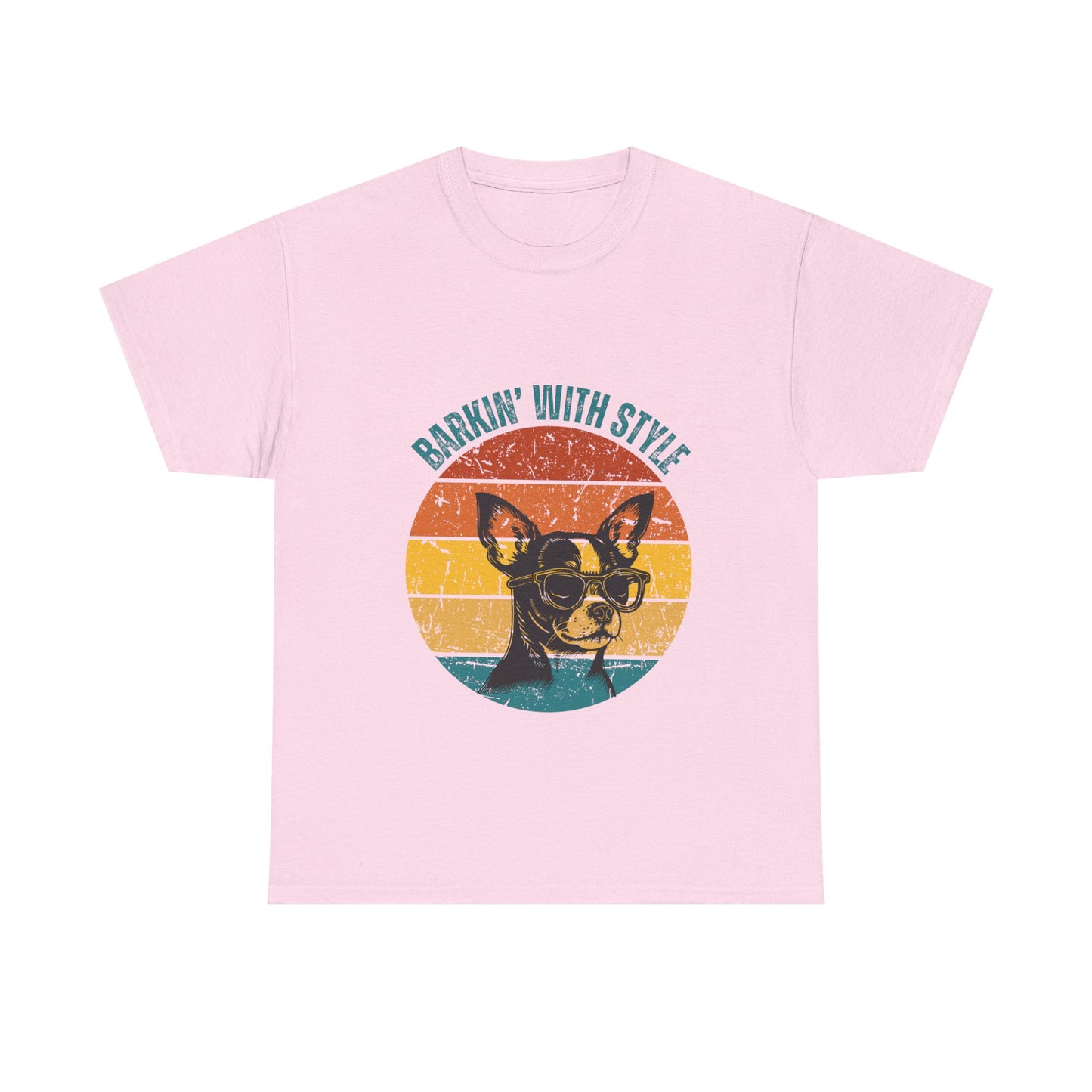 Retro Dog Graphic Tee - Barkin' With Stylin' Unisex Heavy Cotton Shirt