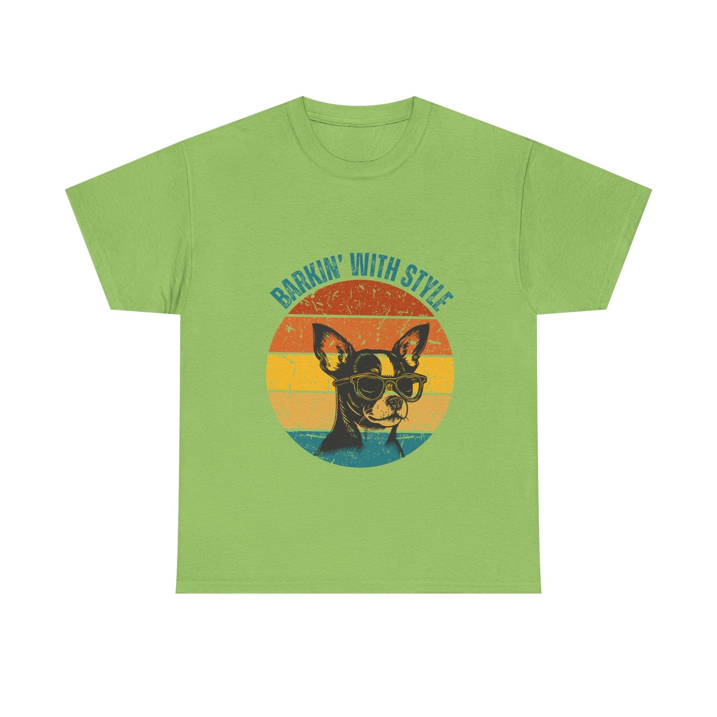Retro Dog Graphic Tee - Barkin' With Stylin' Unisex Heavy Cotton Shirt