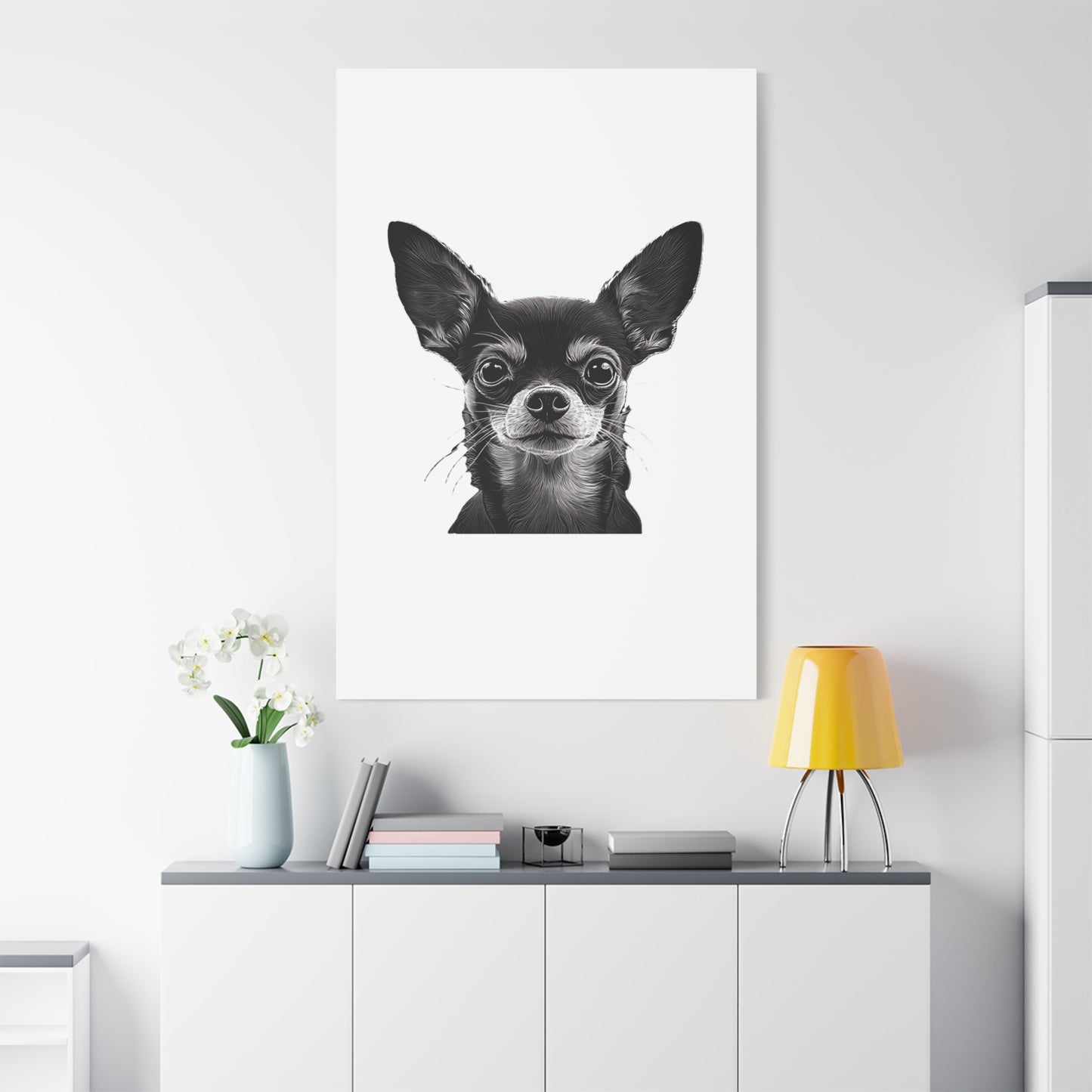 Chihuahua Dog Art Canvas Print - Matte Stretched 1.25" Wall Decor