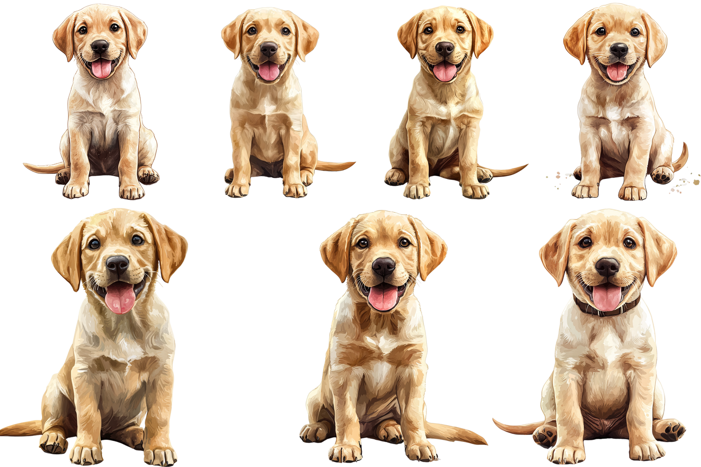 Printable Dog Wall Art Bundle | Set of 5x7 Dog Breeds | Golden Retriever, French Bulldog, Labrador, Poodle, Dachshund.