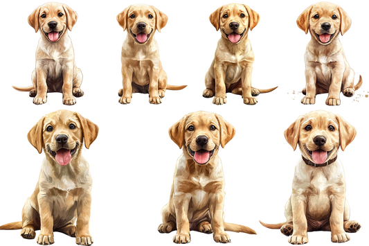 Printable Dog Wall Art Bundle | Set of 5x7 Dog Breeds | Golden Retriever, French Bulldog, Labrador, Poodle, Dachshund.