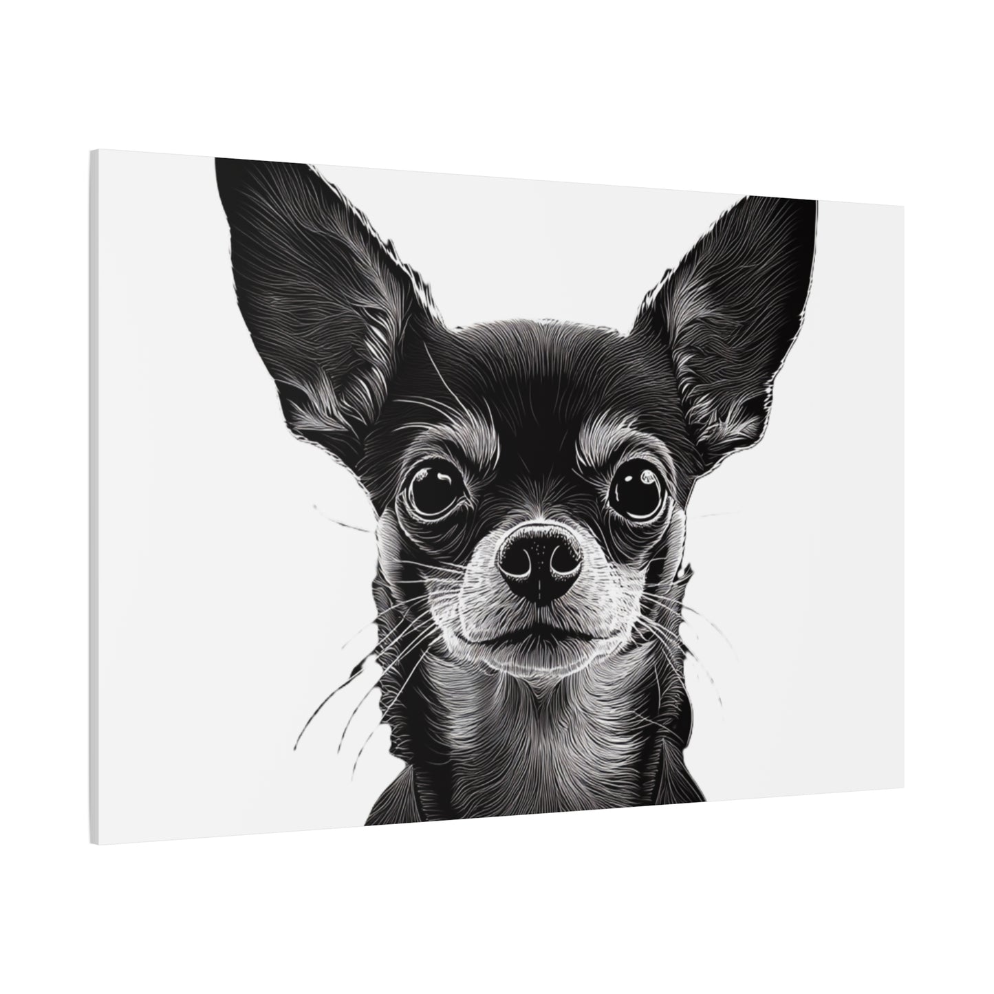 Chihuahua Dog Art Canvas Print - Matte Stretched 1.25" Wall Decor