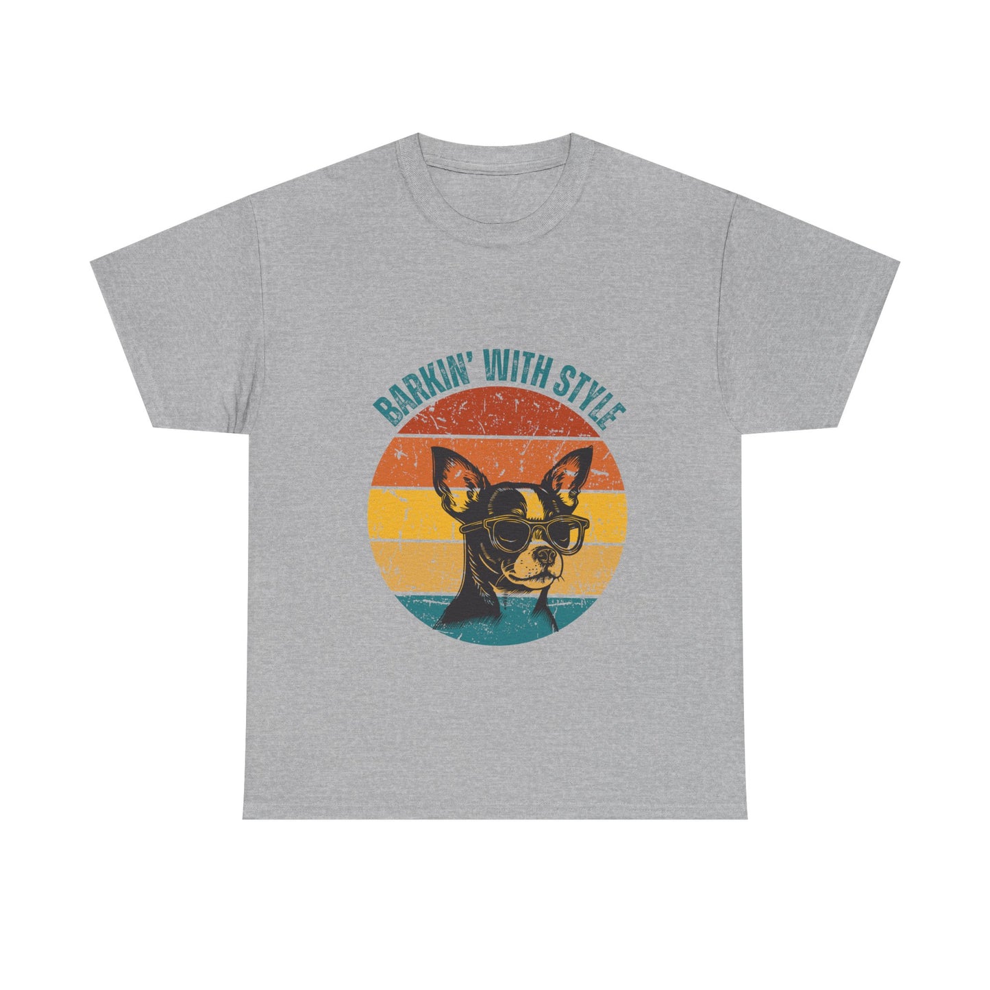 Retro Dog Graphic Tee - Barkin' With Stylin' Unisex Heavy Cotton Shirt