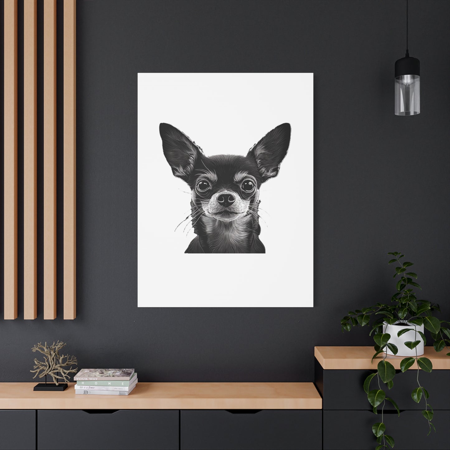 Chihuahua Dog Art Canvas Print - Matte Stretched 1.25" Wall Decor