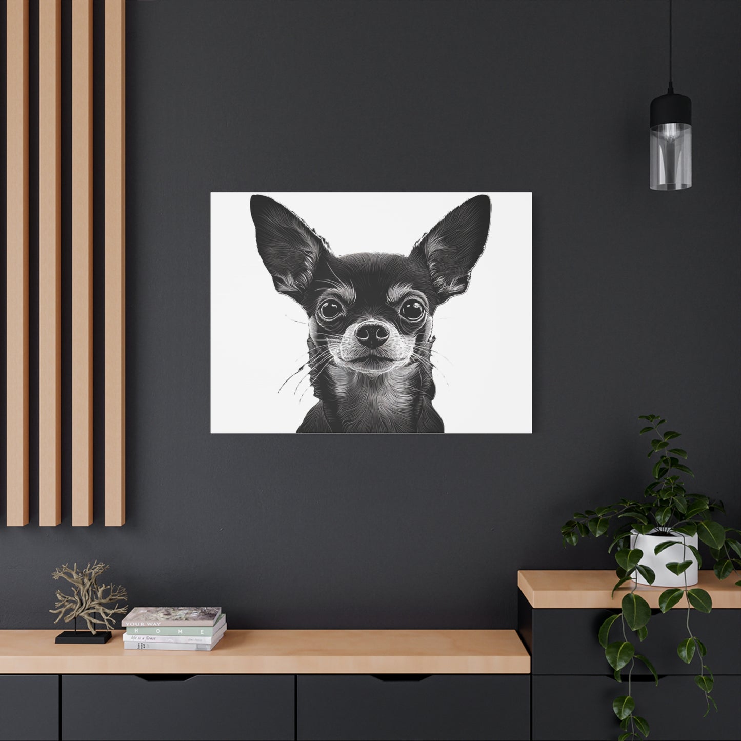 Chihuahua Dog Art Canvas Print - Matte Stretched 1.25" Wall Decor