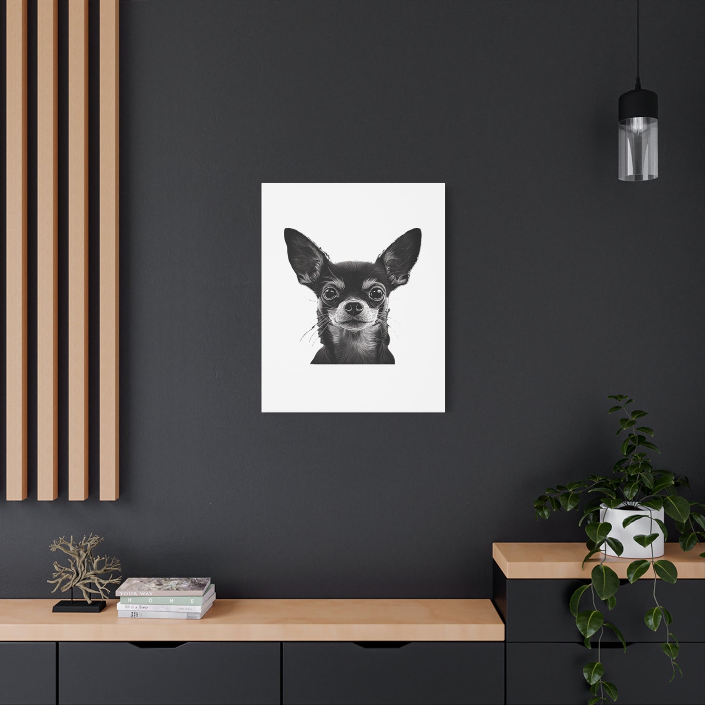 Chihuahua Dog Art Canvas Print - Matte Stretched 1.25" Wall Decor