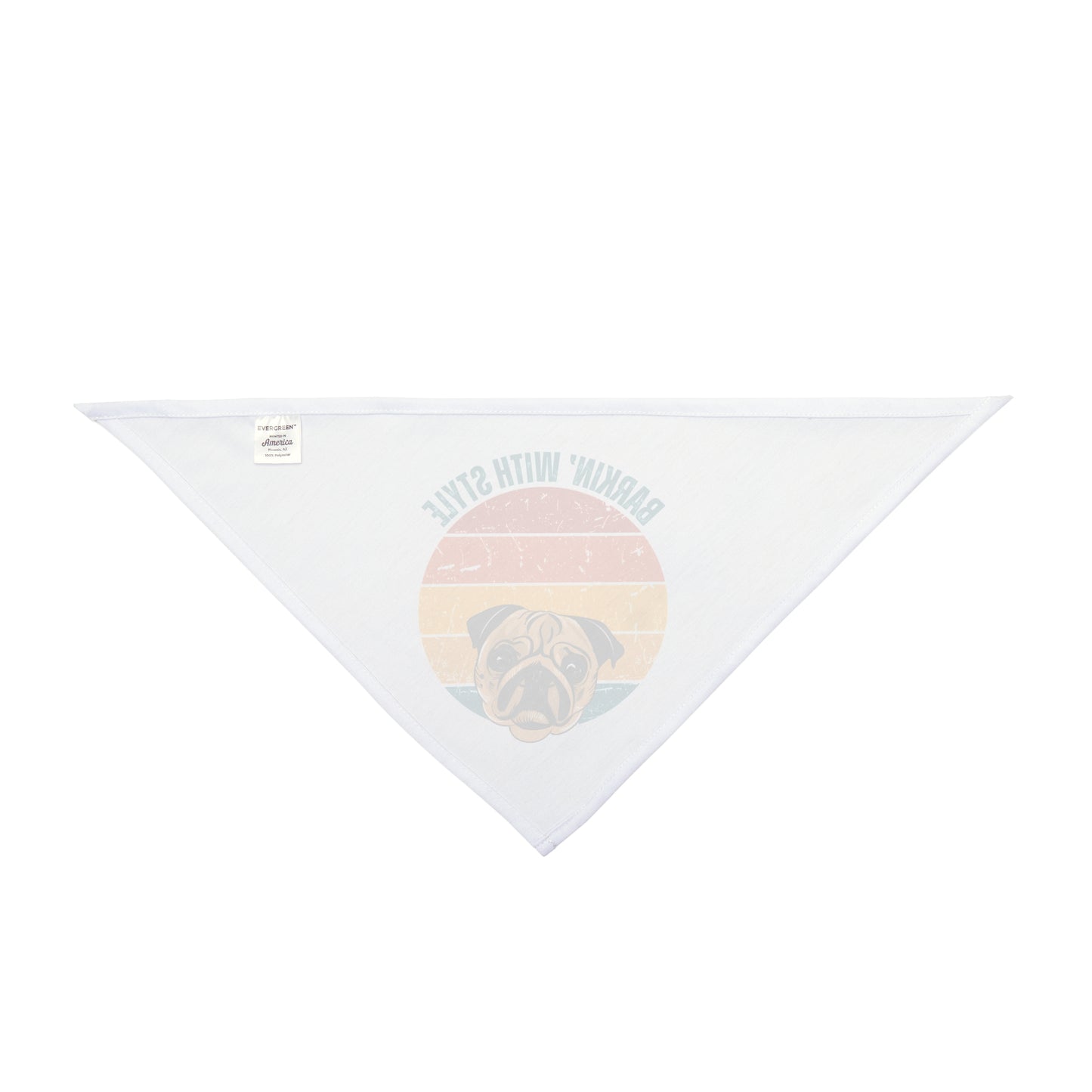 Barkin' with Style Dog Bandana - Retro Pug Design for Pet Fashion