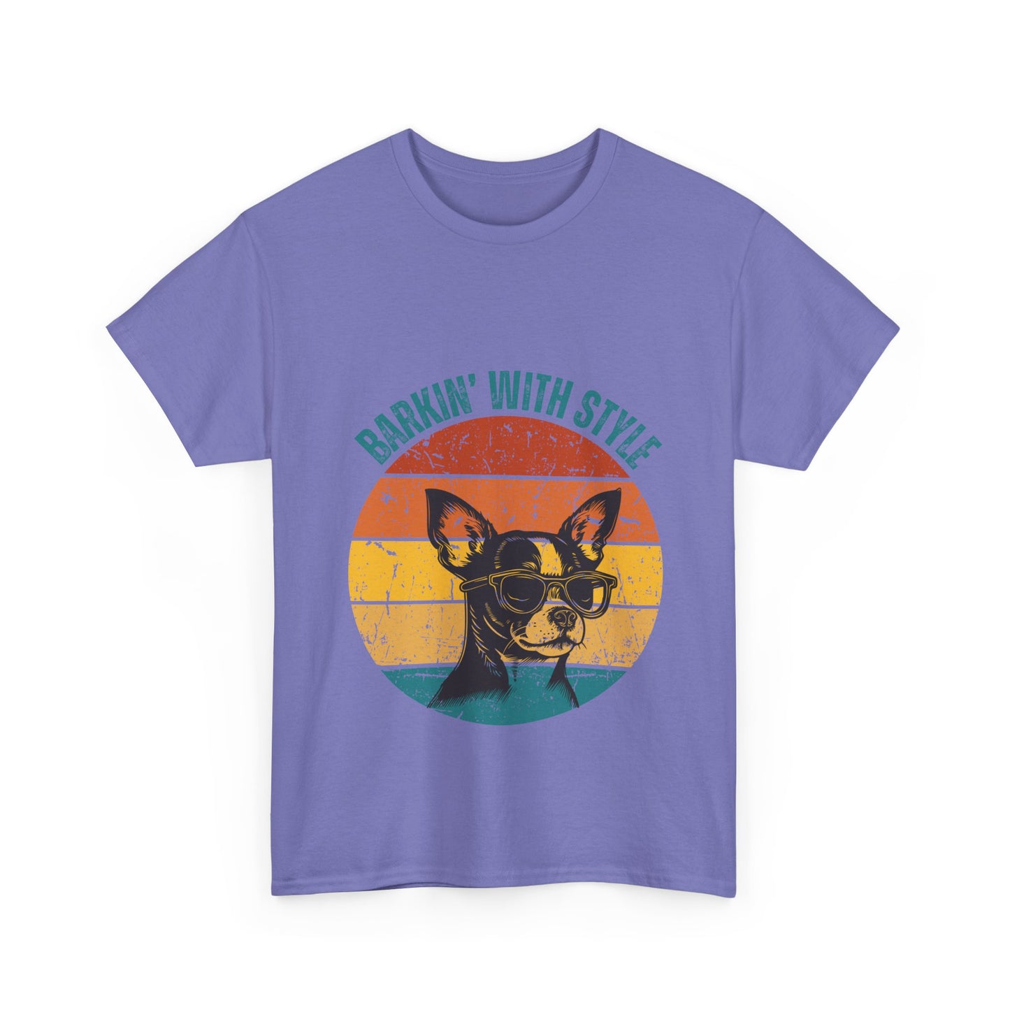 Retro Dog Graphic Tee - Barkin' With Stylin' Unisex Heavy Cotton Shirt