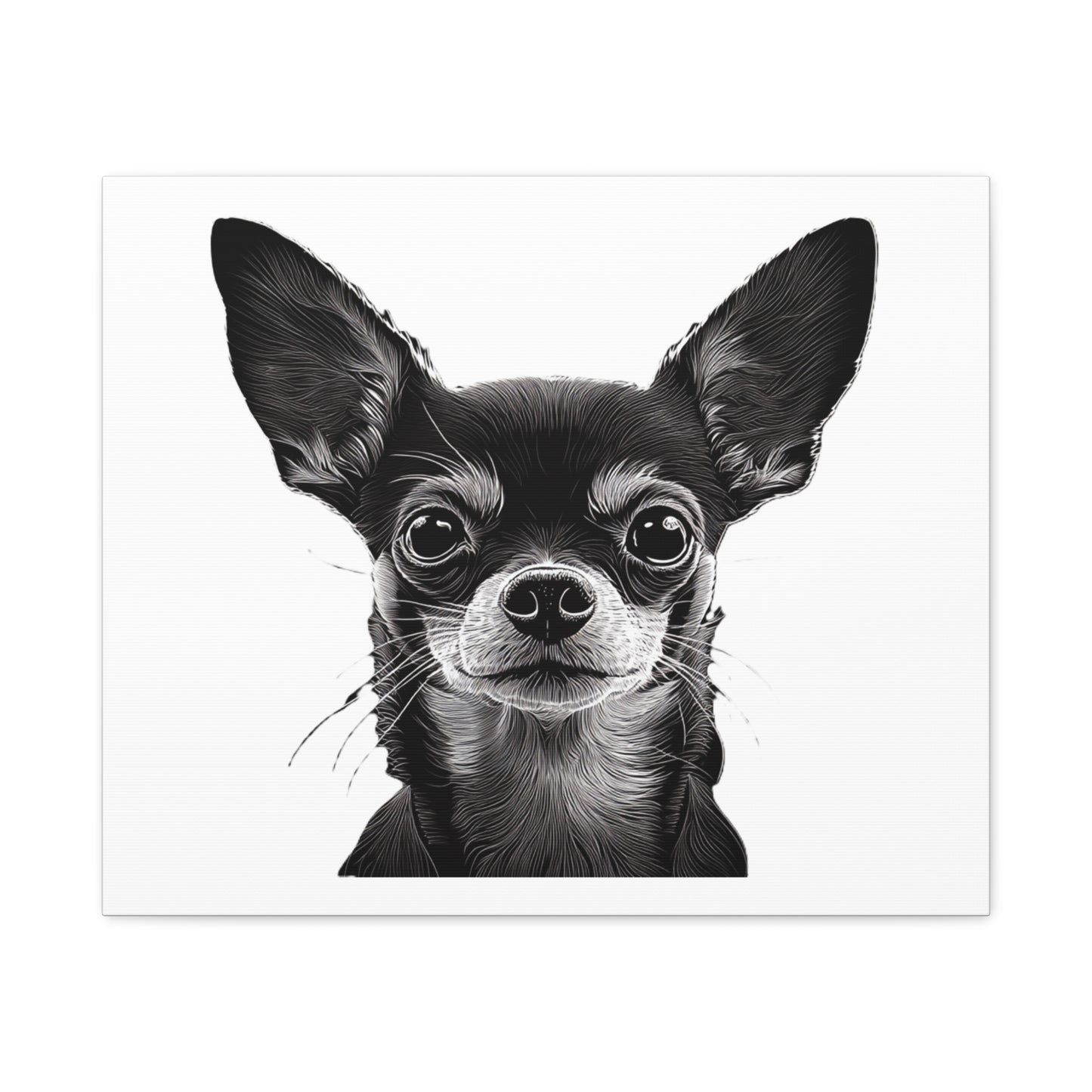 Chihuahua Dog Art Canvas Print - Matte Stretched 1.25" Wall Decor